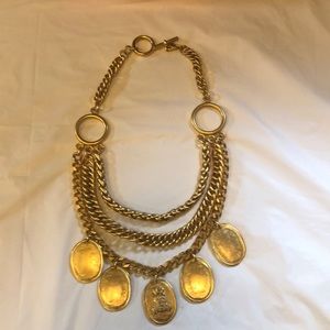 Vintage Escada Gold Tone Layered Necklace.